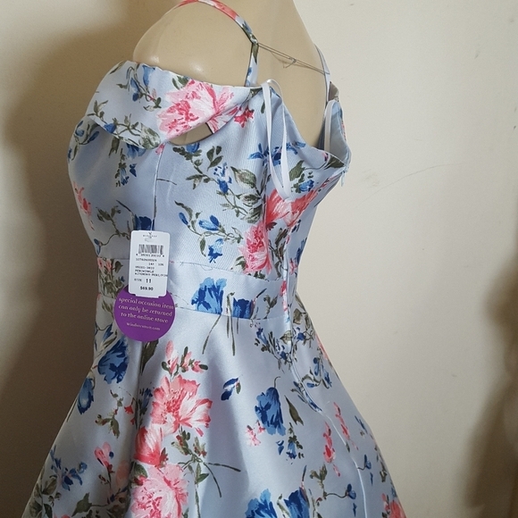Windsor Womens Dress New  blue floral size 11 - Picture 5 of 6